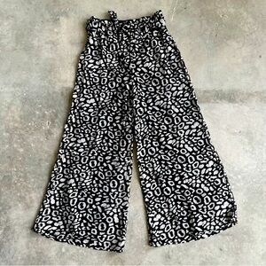 Animal Print Wide Leg Pants
